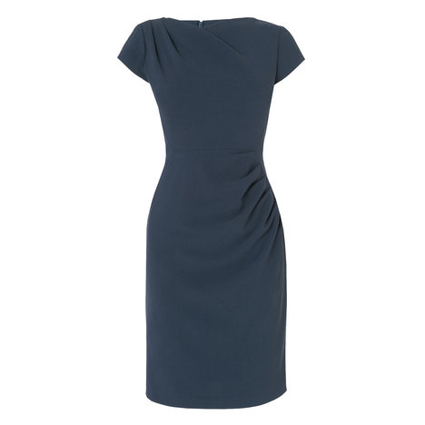 Sabrina Tailored Pleat Dress Colour Petrol