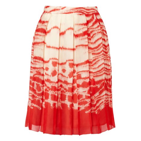Silver Pleat A-line Skirt Colour Berry Champagne