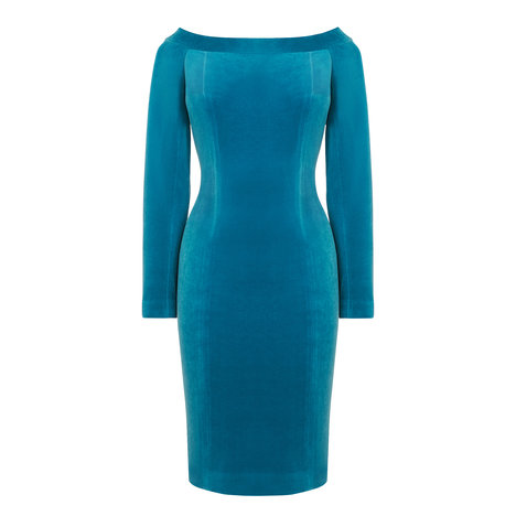Sussex Velvet Evening Dress Colour Deep Lake