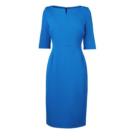 Tan Fitted Dress Colour Ocean