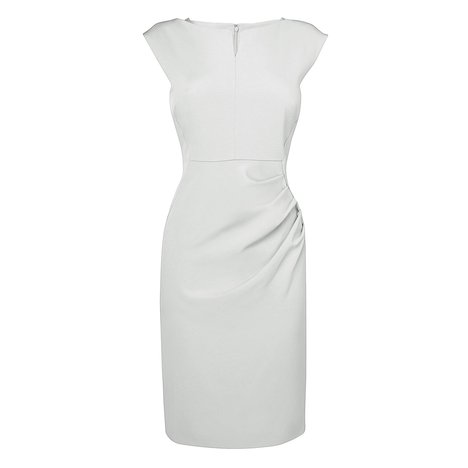 Tancy Tailored Foldover Neck Dress Colour Crystal