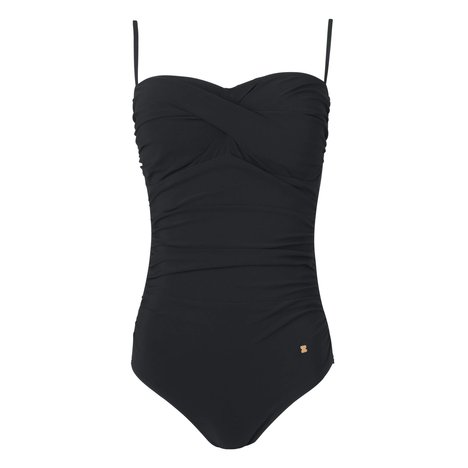 L.K. Bennett Tina Ruched One Piece Swimsuit Colour Black
