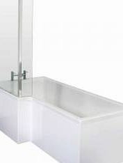 L Shaped 1700 x 850 Shower Bath With Front Panel