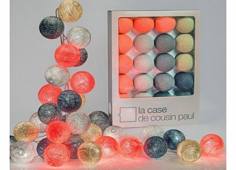 La case de cousin Paul Valparaiso luminous garland with 20 balls `One