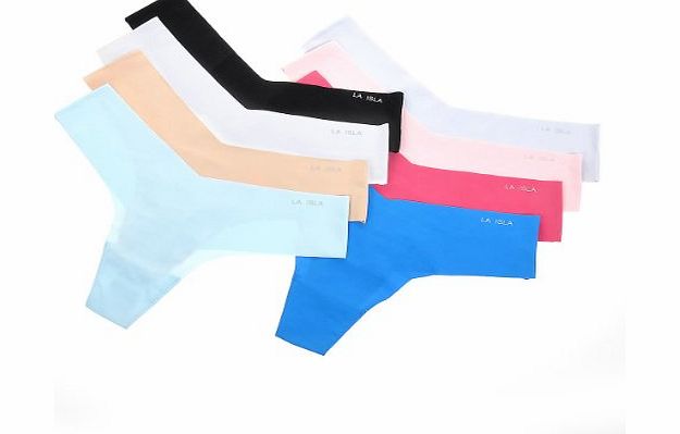 La Isla 6 pairs Womens Comfort Seamless Sexy Low Rise Thong