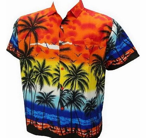 La Leela Beach Hawaiian Printed Shirt For Men XL