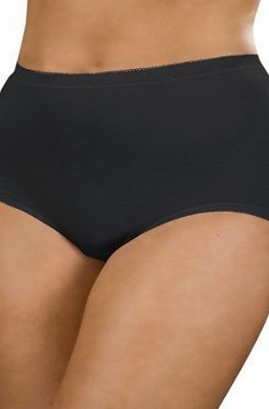 La Marquise 3 Pack Of Womens/Ladies Lingerie/Underwear Lace Comforts Maxi Briefs Plain Black, 16