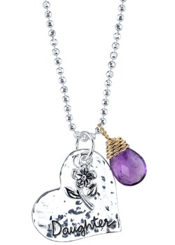 LA Rocks Silver and Amethyst Daughter Pendant