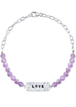 Silver and Amethyst `Love`