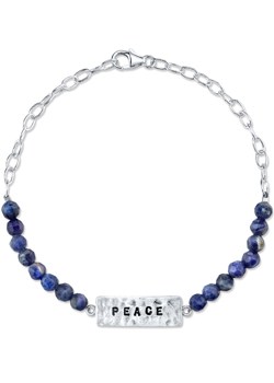 LA Rocks Silver and Sodalite `Peace`