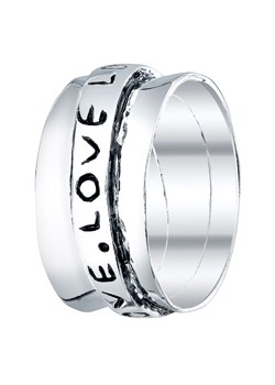 Silver `Love` Band Ring