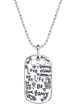 Silver `Love Life` Dogtag
