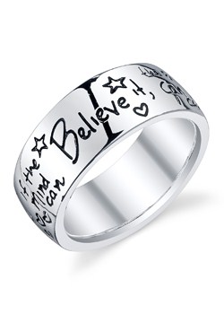 LA Rocks Silver Medium `Believe It`