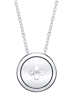 LA Rocks Silver Mum Button Pendant 443015
