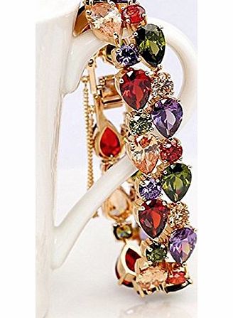 La Vivacita 18ct Gold Plated Swarovski Crystal Luxury Eternal Bracelet Quality Gift for Women