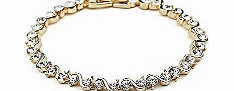 La Vivacita Bracelet with Swarovski Diamond Crystals in Gold Finish