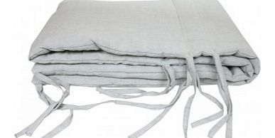 Lab Linen bed bumper Grey `One size