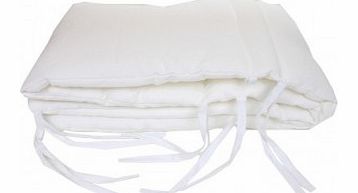 Linen bed bumper White `One size
