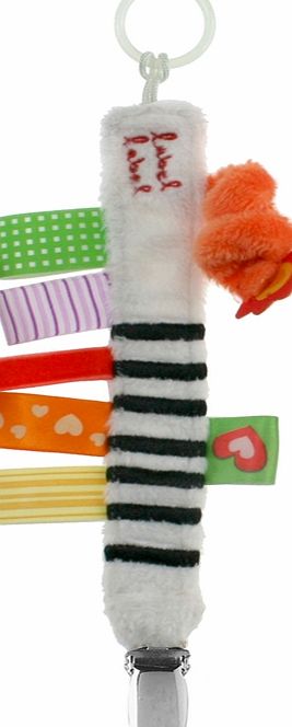 Label Label Pacifier Clip Zebra