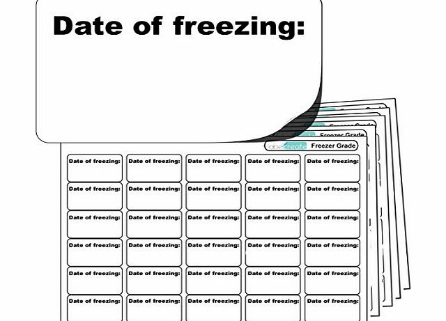 LabelCreate Freezer Grade 480x ``Date of freezing`` FREEZER GRADE Self Adhesive Stickers. For Use With Any Standard Pen or Biro. Free First Class UK Delivery.