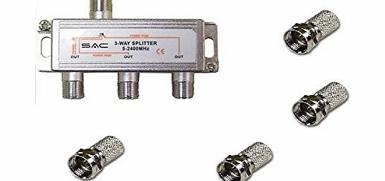 Labgear  3 Way Indoor TV Aerial Splitter