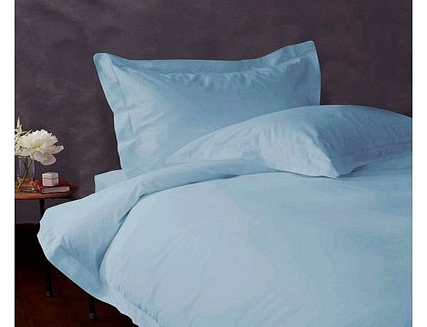 600 TC Egyptian cotton Sheet set Italian Finish Solid ( Euro Double IKEA , Sky Blue )