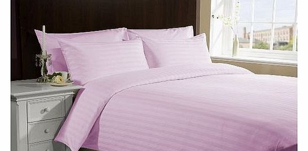 Lacasa Bedding 800 TC Egyptian cotton Sheet Set Italian Finish Stripe ( Euro Double IKEA , Pink )