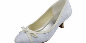 Lace Low Heel Chunky Heel Closed Toe Pumps