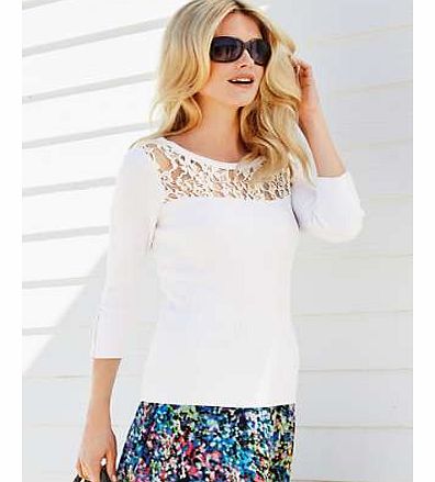 Lace Yoke Sweater