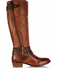 Lacey`s London Fraggle tan leather zip-up boots