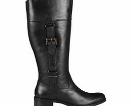 Tameko black leather riding boots