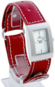 Lacoste - Ladies Watch With Red Leather Strap -