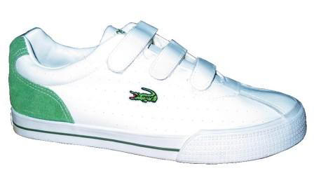 Lacoste 3 Strap white green