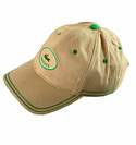 Beige and Green Baseball Cap
