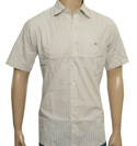 Lacoste Beige and White Stripe Shirt