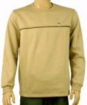 Beige Round Neck Cotton Sweatshirt