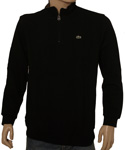 Lacoste Black & Dark Sand 1/4 Zip Sweatshirt