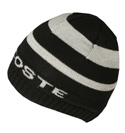 Lacoste Black and Grey Stripe Beanie Hat