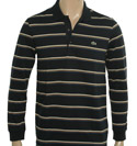 Lacoste Black Stripe Long Sleeve Polo Shirt
