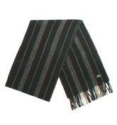 Black Stripe Tassle Scarf