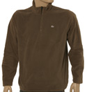 Brown High Neck Fleece with Press Stud Fastening - Silver Croc