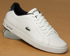 Lacoste Carnaby Wash White/Navy Leather Trainers