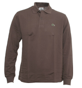 Lacoste Chestnut Long Sleeve Pique Polo Shirt