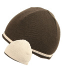 Lacoste Chocolate and Coffee Reversible Beanie Hat