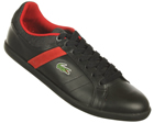 Lacoste Evershot ND Black/Red Leather Trainers