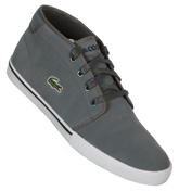 Lacoste Footwear Lacoste Ampthill Dark Grey Leather Mid Top