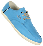 Lacoste Footwear Lacoste Aristide 3 Light Blue Canvas Deck Shoes