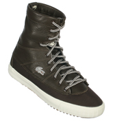 Lacoste Footwear Lacoste Avignon Brown Leather High Top Trainers
