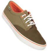 Lacoste Footwear Lacoste Barbados Khaki Suede and Canvas Trainers