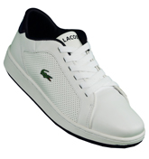 Lacoste Carnaby CLS PF SPM White and Navy Trainers